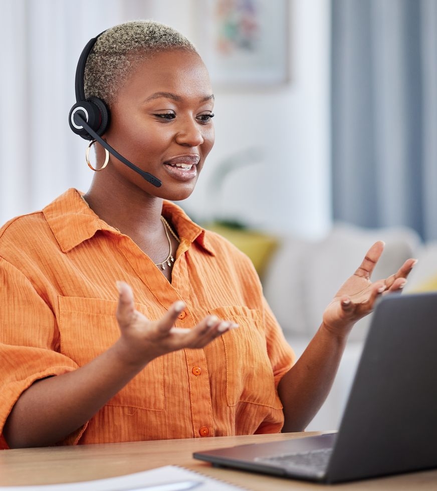 black woman call center and consulting on laptop in royalty free image 1747070379 e1748943843971