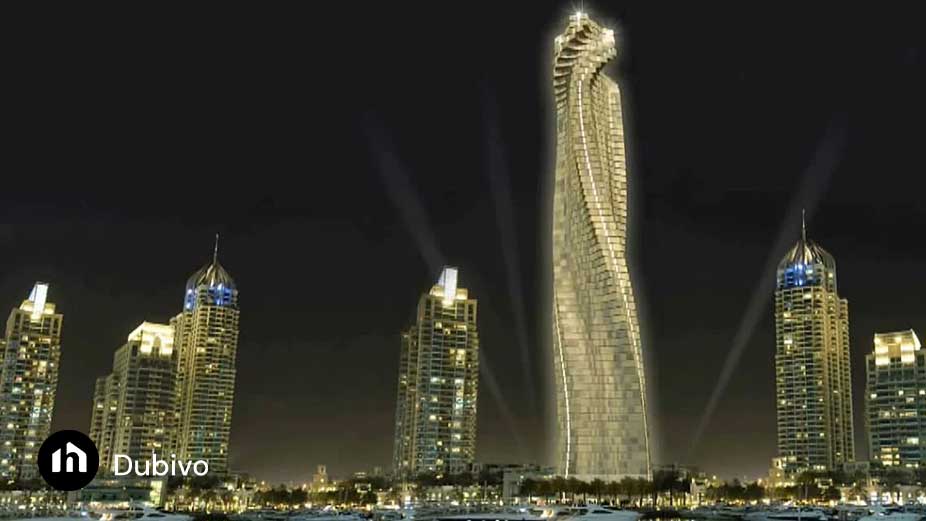 16. برج گردان دبی؛ معماری متحرک