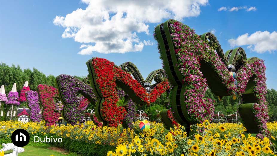 قسمت های مختلف Dubai Butterfly Garden یا باغ پروانه ها