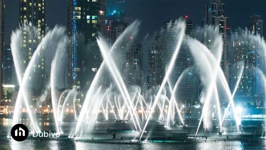 2.آب نمای دبی (Dubai Fountain)
