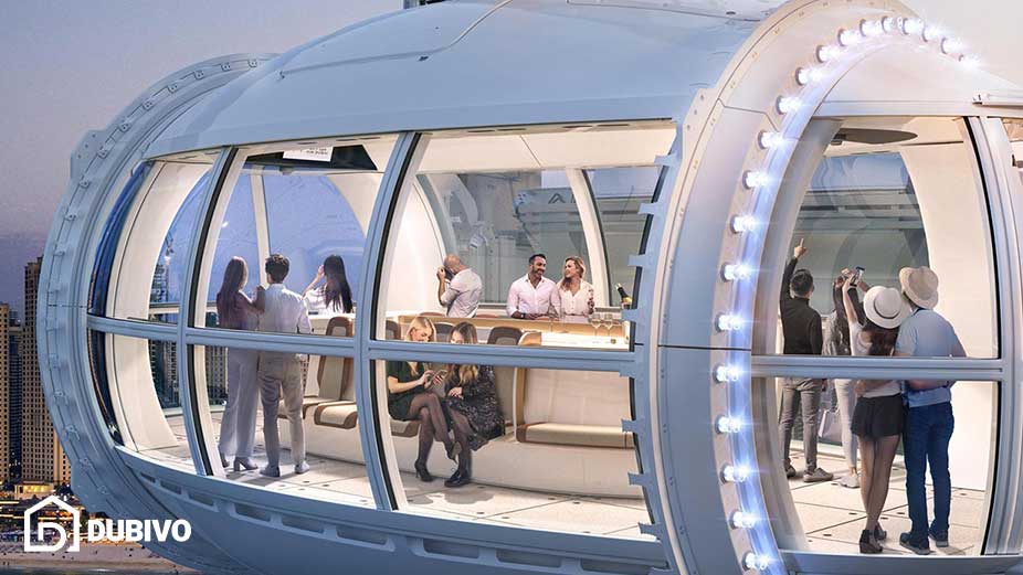 چشم دبی کجاست | امکانات، زمان بازدید و حقایق جالب آن 10 امکانات داخل اتاقک های چرخ و فلک دبی